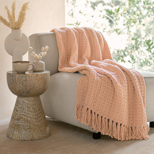 Frazada Chenille Rose