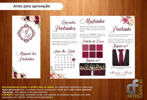 Imagem 2 de 4 de Manual De Padrinhos Ou Damas - 10 Unidades