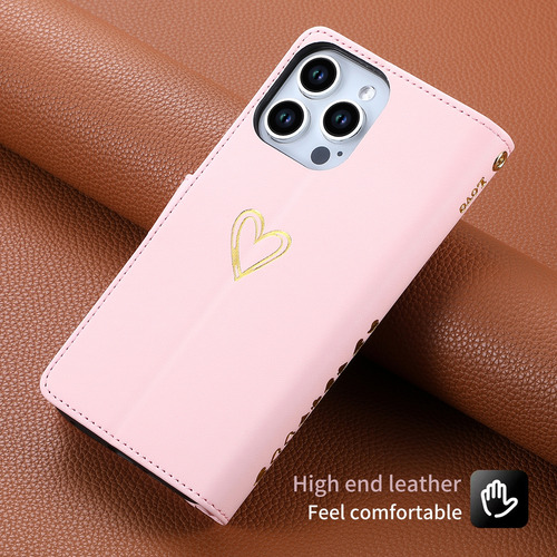 Funda Para Teléfono Tipo Cartera De La Serie Sharp Con Adornos Y Pulsera Con Ranuras Para Tarjetas