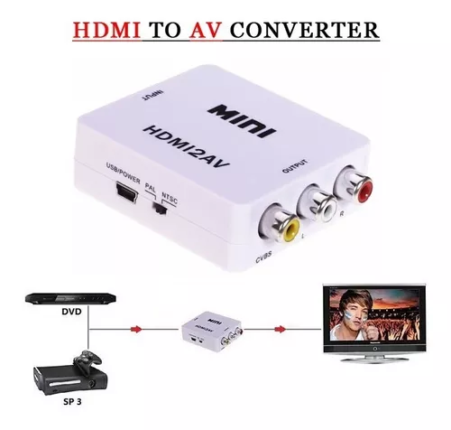 CONVERSOR AV RCA A HDMI 1080, 1 VÍA – Grupo Electrostore