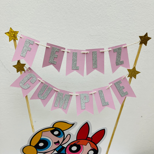 Cake Topper Chicas Super Poderosas +10 Mini Toppers Cupcake Rosa Chicas Super Poderosas Chicas Superpoderosas
