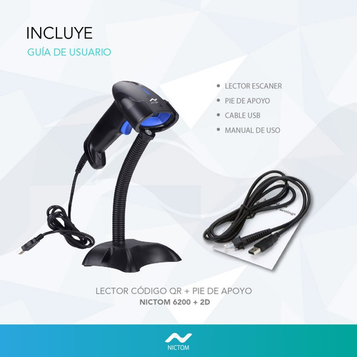 Lector De Codigo De Barras 2d Usb Qr Pdf417