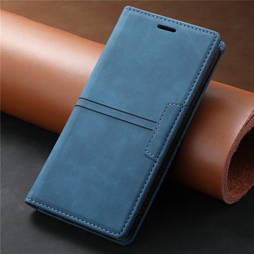 Funda Tipo Cartera De Piel Con Tapa Para iPhone, Carcasa Mag