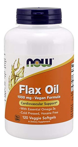 Now Supplements, Flax Oil 1000 Mg With Essential Omega-3s, C