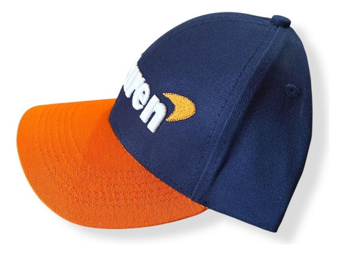 Boné Mclaren Aba Curva Fórmula 1 Gp Norris Piastri Azul Aba Laranja Un