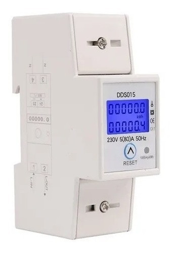 Medidor De Energía Eléctrica Dds015 Mide Kwh 5a 220v, Din