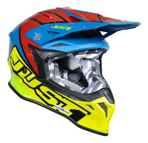 Casco J39 Thruster Fluor Yellow / Red / Blue Just1