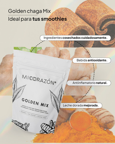 Golden Chaga: Leche Dorada| Antioxidante | Ideal Para Bebida