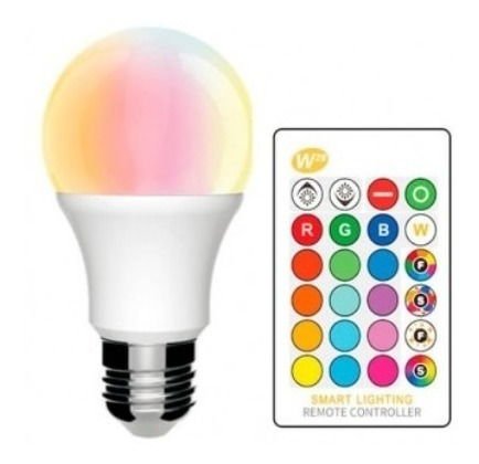 Lámpara Led 12w Rgb Con Control Remoto Colores