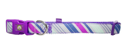 Collar Perro Diagonal M Morado Mascan