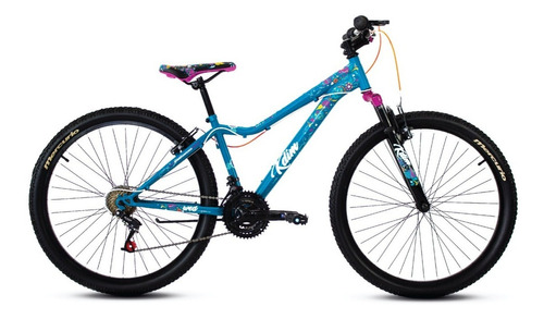 Mountain bike femenina Mercurio K DIM  2020 R26 21v frenos v-brakes color esmeralda/negro con pie de apoyo