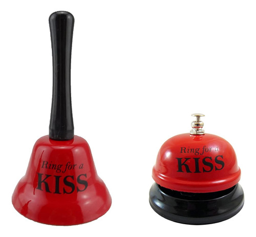 Kyhsom 2 Pack Kiss Bell, Hand Bell Service Bell Bar Counter 