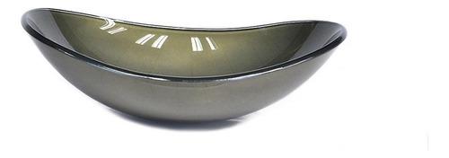 Cuba De Vidro Oval 47cm Ouro Envelhecido