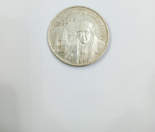 Moneda 5 Pesos 1953 Miguel Hidalgo (Usado)