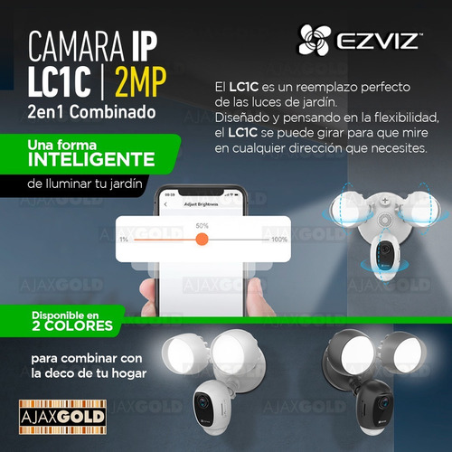 Imagen 6 de 10 de Camara Ip Ezviz Full Hd 1080p Exterior Alarma Sirena Luz Led