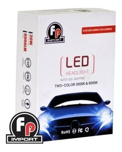 Auto Led Two Color 6000k Sistema De Iluminação Fp Import