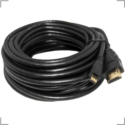 Imagem 5 de 5 de Cabo Hdmi X Micro Hdmi 2.0 Conector Ouro - 10 Metros