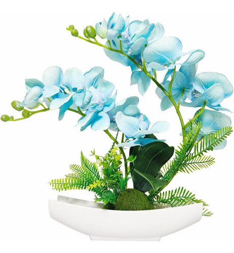15,8 Orquídeas Altas Orquídea Azul Flores Artificiales, Or