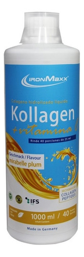 Kollagen + Vitamina C 1000 Ml Sabor Mirabelle  Ironmaxx