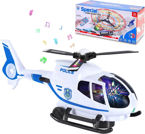 Helicóptero Especial Con Movimiento Luces Y Sonido Grande 