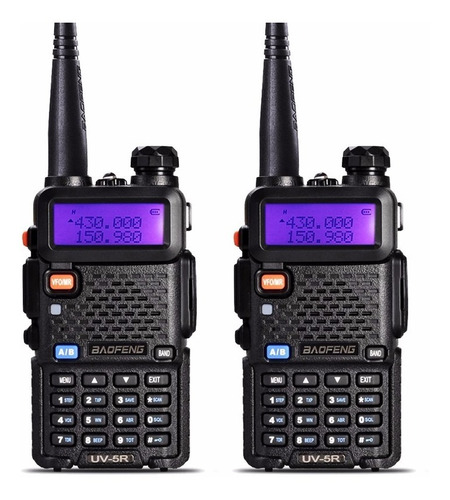 Kit 2 Rádio Comunicador Walk Talk Dual Band + Fone Uv5r