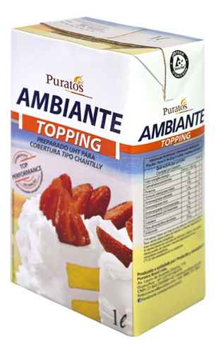 Crema Ambiante 1lt Ideal Para Decoración De Tortas Y Postres