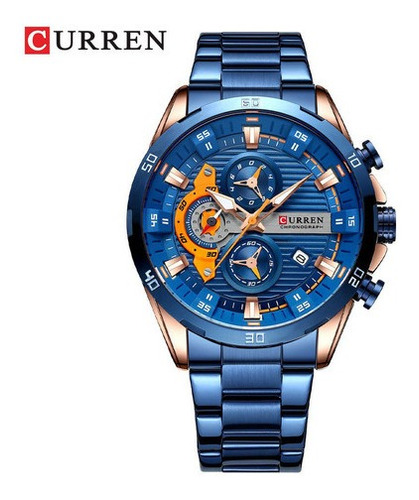 Reloj Cronógrafo Con Esfera Luminosa Curren Fashion Para Hom