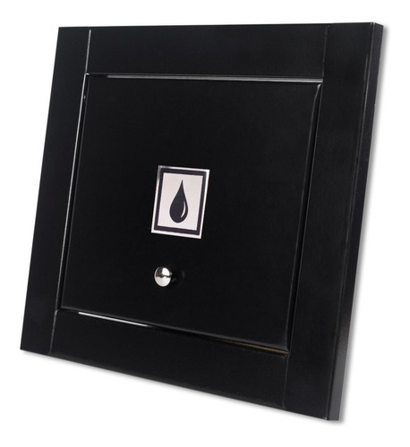 Caixa Correio Carta Linear Preta + Visor Água E Luz
