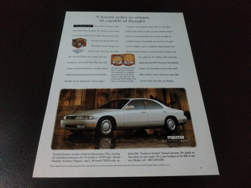 (pa549) Publicidad Clipping Mazda 929 * 1992