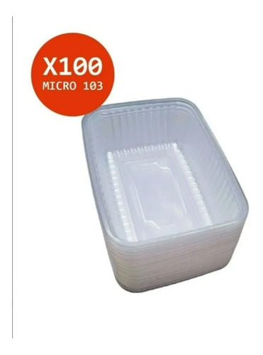 Imagen 1 de 4 de Bandeja Plastica Descartable 103 Delivery Microondas X 100u.
