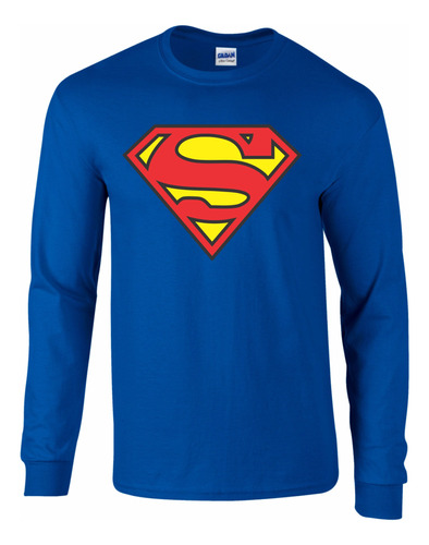 Playera Estilo Superman, Manga Corta 100% Algodón Logo Ml