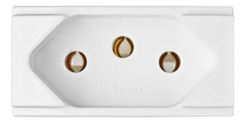 Modulo Interruptor De Tomada 2pinos + Terra 20a - Duale Up Cor Branco