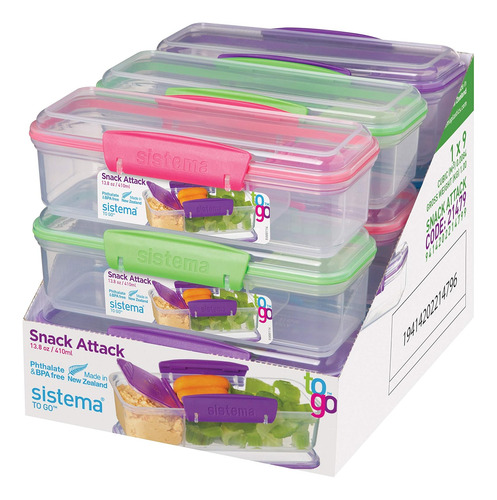 Recipiente Para Aperitivos Y Salsas Sistema Snack Attack To