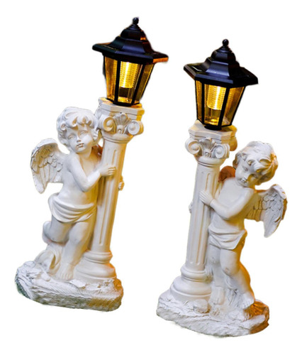 Luz Solar De Estatua De Jardín Al Aire 20x12x50cm Derecha