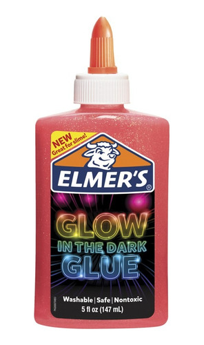 Adhesivo Elmer's Glow Brilla En La Oscuridad 147ml Rosa