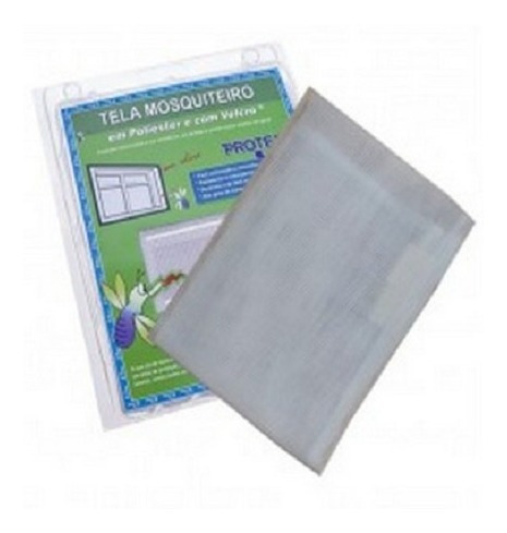 1 Pc  Tela Mosquiteiro C/velcro 1,00x1,50 Cinza Fera 6962