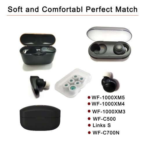 Puntas De Audifonos Mijusun P/ Sony Wf-1000xm4/5, Gris - M