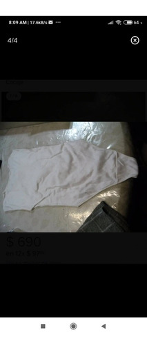 Bodie Body Algodon 90 Sin Mangas Blanco Encaje Remera