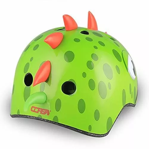 RoyalBaby Casco de bicicleta para niños y jóvenes, tallas para niños y  niñas, casco de dinosaurio verde para deportes múltiples