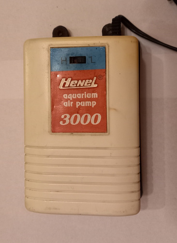 Aireador Para Acuario Vintage Henel 3000 Dos Salidas 2 Vel.