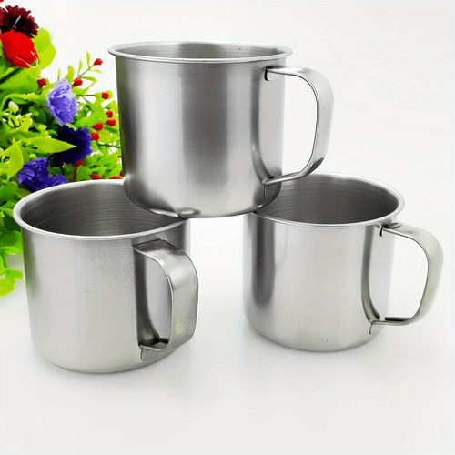 1pc Taza Portátil De Acero Inoxidable 304 Duradera Para