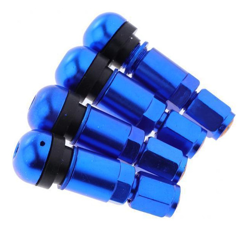 4 X 4pcs Auto Car Tubeless Rueda Neumático Azul + Negro