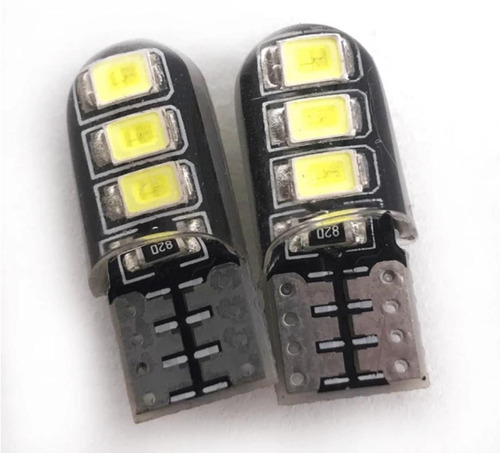 Foco Pellizco 6 Leds Smd 3528 T10 Cubierta Silicón Mamba