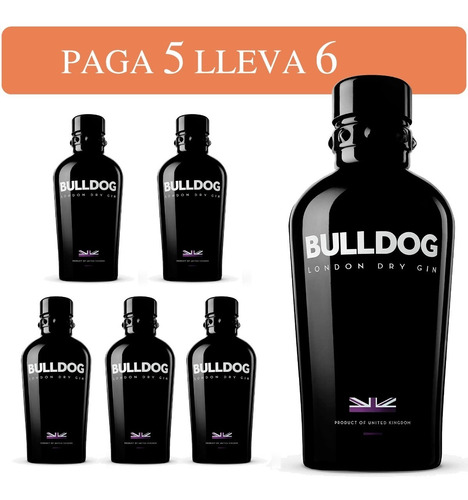 Gin Bulldog Paga 5 Lleva 6!! Botella De Regalo. Quirino