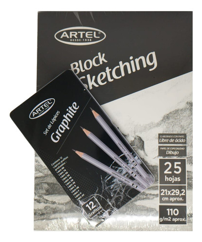 Set Block Sketching + Lápices Técnicos