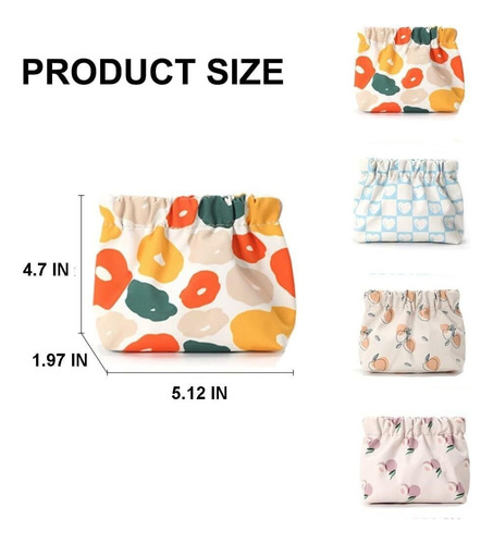 Paquete De 4 Mini Bolsas De Cosméticos De Bolsillo
