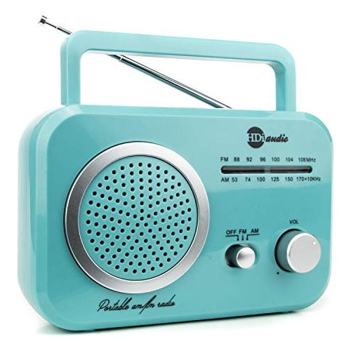 Hdi Audio Radio Teal / Silver Prima Casa Vintage 59l6v