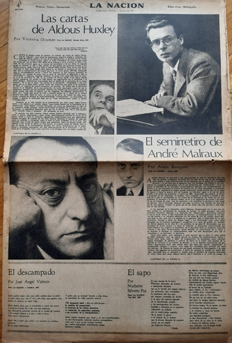 Victoria Ocampo García Márquez Soldi / Suple La Nación 1970