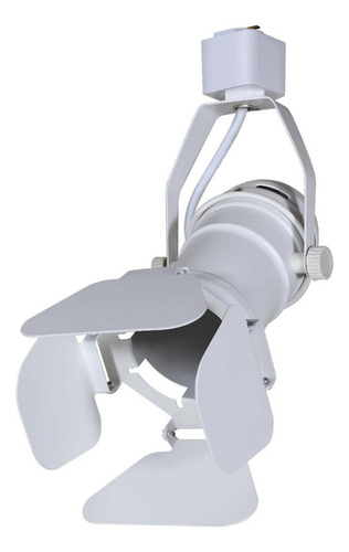 Luminaria Con Cortadores Para Riel Color Blanco Fama Illux Tl-5141.r