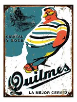 Comprar Cartel De Chapa Publicidades Cerveza Quilmes L520 20x28cm